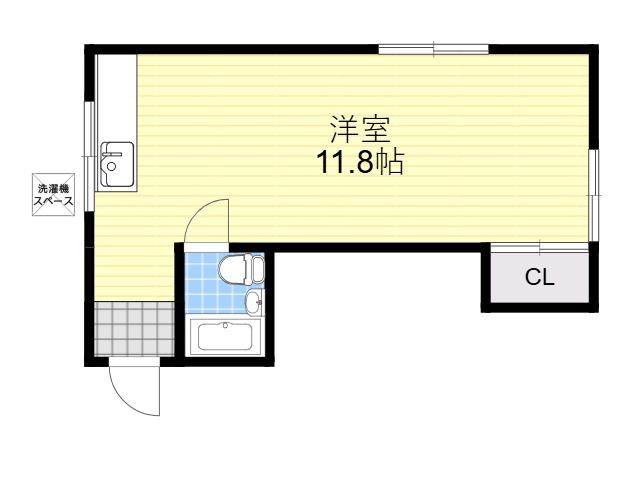 美華マンション(ワンルーム/3階)の間取り写真