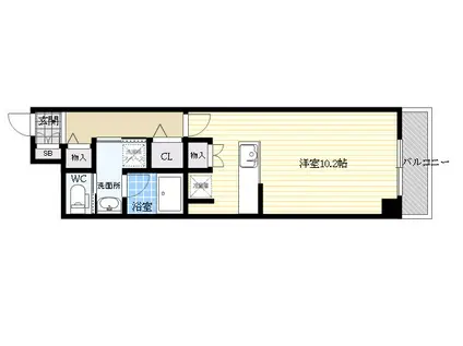 アーバンヴュー横山(ワンルーム/5階)の間取り写真