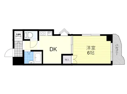 アメニティーノーブル(1DK/4階)の間取り写真