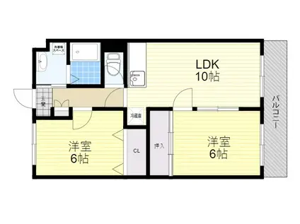 モンベージュ(2LDK/1階)の間取り写真