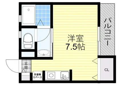 美園町アネックス(1K/1階)の間取り写真