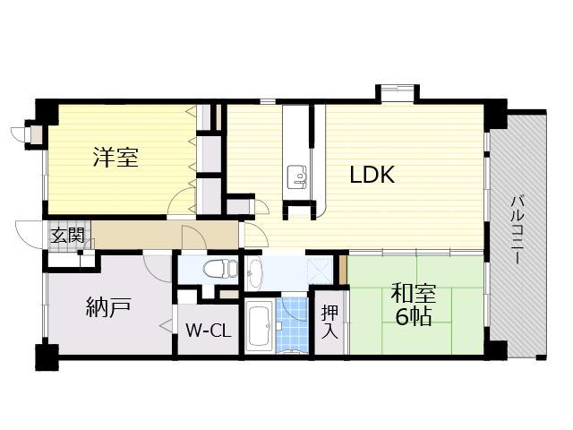 プレリオン豊中・中桜塚(2SLDK/5階)の間取り写真