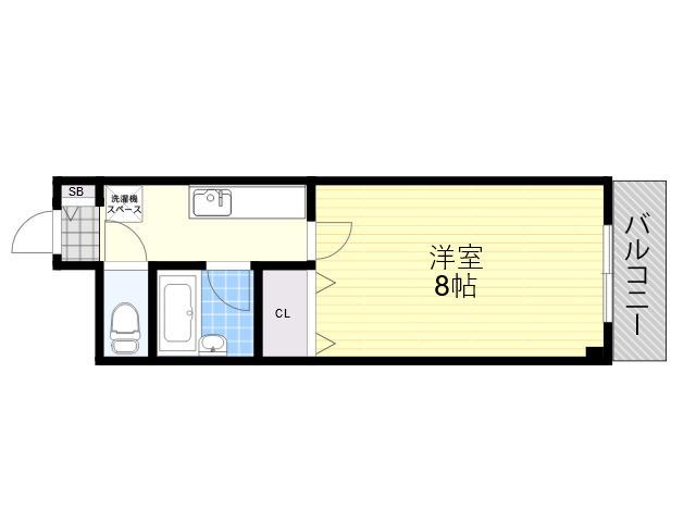 TS CLUB壱番館(1K/2階)の間取り写真