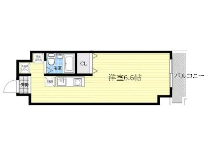 リュヴァン豊中柴原(ワンルーム/4階)の間取り写真
