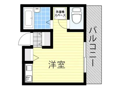 なかやファームサイド(ワンルーム/2階)の間取り写真