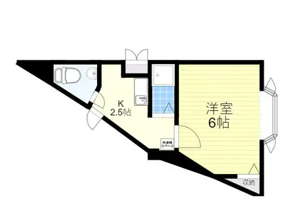 サンアイ蛍池2(1K/2階)の間取り写真