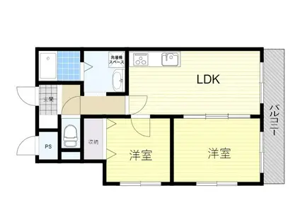 ミストラルハイム2(2LDK/3階)の間取り写真