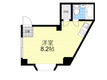 ウィスパービル(ワンルーム/4階)の間取り写真