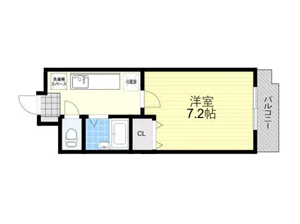 グランディールⅧ(1K/1階)の間取り写真