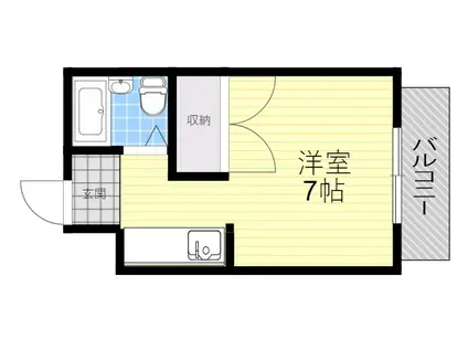 メゾンクレール(1K/2階)の間取り写真