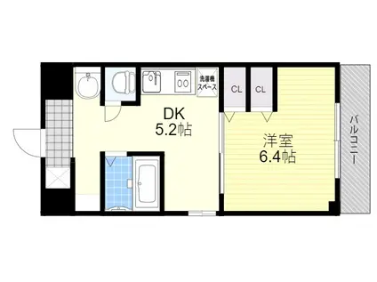第6関根マンション(1DK/8階)の間取り写真