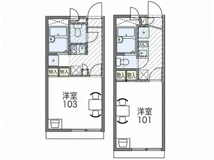 GEMINI(1K/2階)の間取り写真