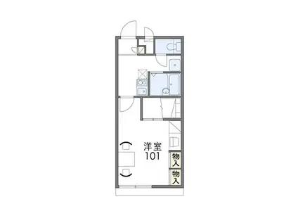 レオパレス櫻根(1K/2階)の間取り写真