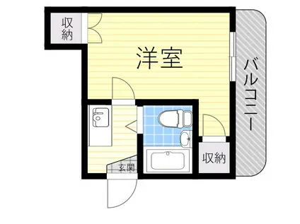 エリエゼル(1K/2階)の間取り写真