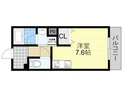 WHITE WELL COMFORT(1K/3階)の間取り写真