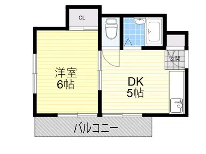 エコーハイツ(1DK/2階)の間取り写真