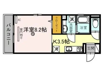 MA MAISON 山下(1K/2階)の間取り写真