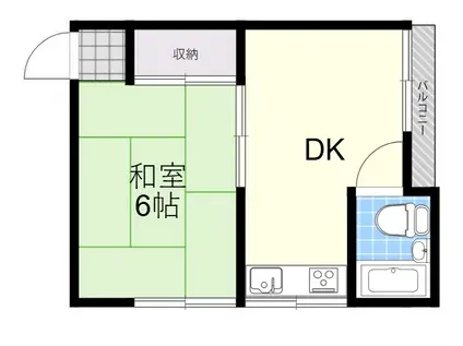MSハイツ(1DK/2階)の間取り写真