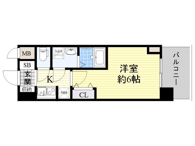 M-RESIDENCE新大阪GARDEN(1K/10階)の間取り写真