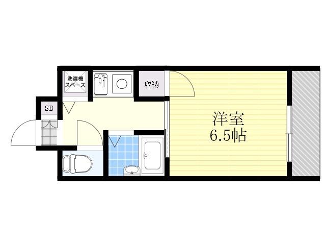 CITYLIFEプレサンス新大阪(1K/6階)の間取り写真