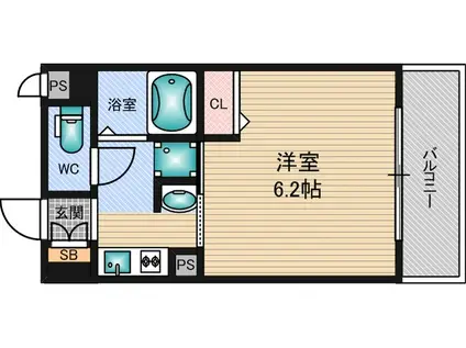 エステムコート新大阪Ⅵ エキスプレイス(1K/12階)の間取り写真