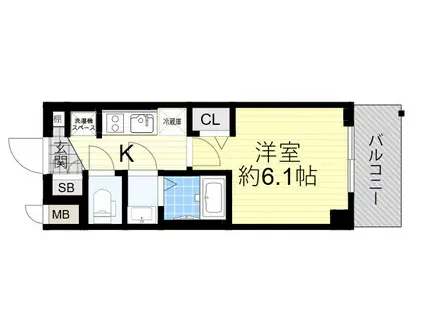 プレサンス東三国駅前グランクラス(1K/11階)の間取り写真