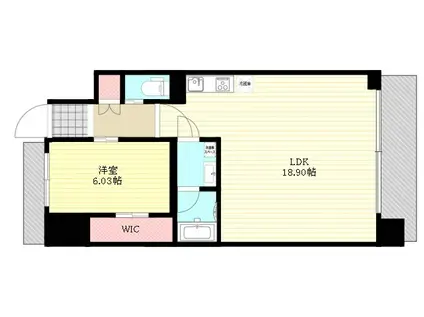 プレジオ新大阪EURO(1LDK/3階)の間取り写真