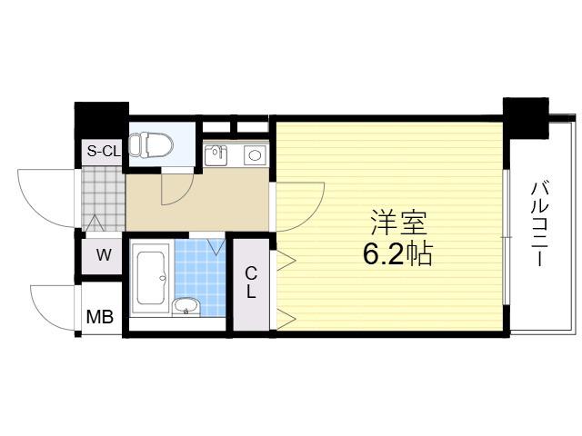 パラシオ塚本Ⅲ(1K/3階)の間取り写真