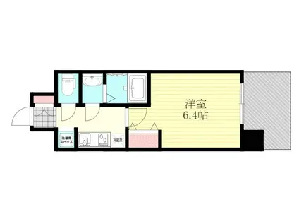 プレサンス神崎川ファインブレス(1K/8階)の間取り写真