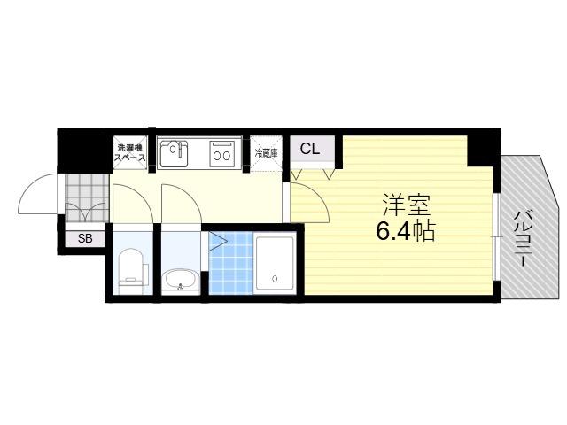 S-RESIDENCE新大阪ウエスト(1K/9階)の間取り写真