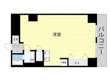 シャンポール第2新大阪(ワンルーム/9階)の間取り写真