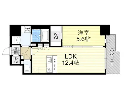 スプランディッド新大阪Ⅵ(1LDK/10階)の間取り写真