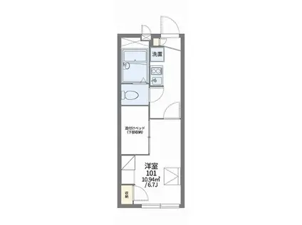 レオパレス友六(1K/2階)の間取り写真