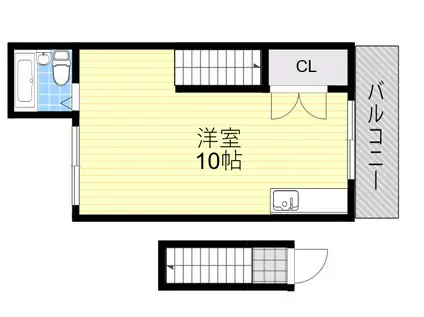 LIMハイツ(2R/2階)の間取り写真