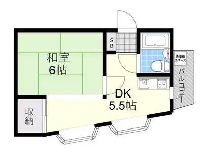 ダイイチビル(1DK/2階)の間取り写真