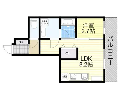 エル・セレーノ新大阪北(1LDK/11階)の間取り写真
