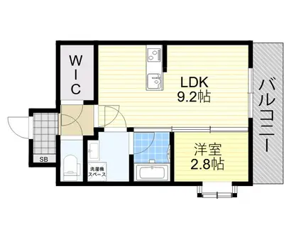 エル・セレーノ新大阪北(1LDK/9階)の間取り写真
