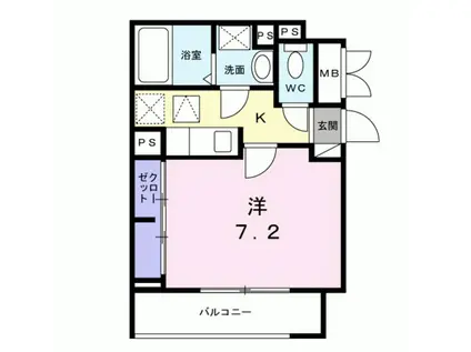 ラグーナ ルカ(1K/1階)の間取り写真