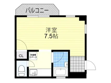 LIVE SPACE 十三(ワンルーム/3階)の間取り写真