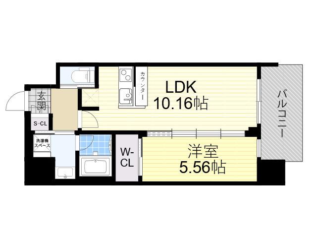プレジオ西中島ASIAN(1LDK/6階)の間取り写真