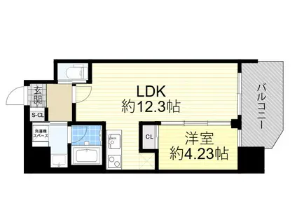 プレジオ西中島ASIAN(1LDK/9階)の間取り写真