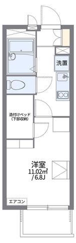 レオパレス吉川(1K/2階)の間取り写真