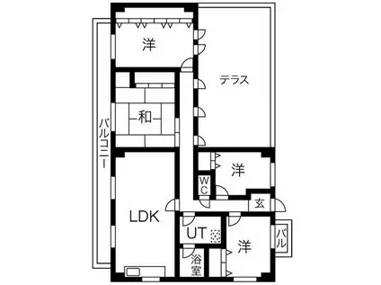 ラフォーレ(4LDK/5階)の間取り写真