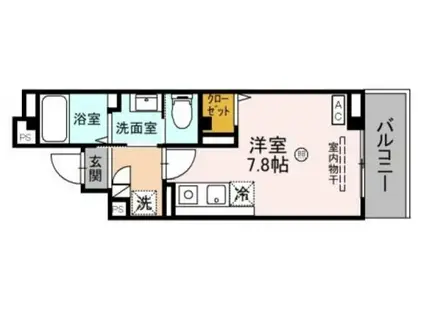 フォルテウエスト(ワンルーム/2階)の間取り写真