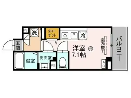 フォルテウエスト(ワンルーム/3階)の間取り写真
