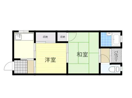 HEIGHTS SEA SIDE(2DK/2階)の間取り写真