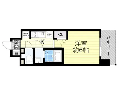 アドバンス大阪ビヤン(1K/7階)の間取り写真