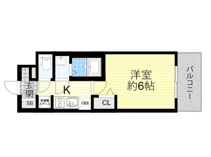 アドバンス大阪ビヤン(1K/8階)の間取り写真