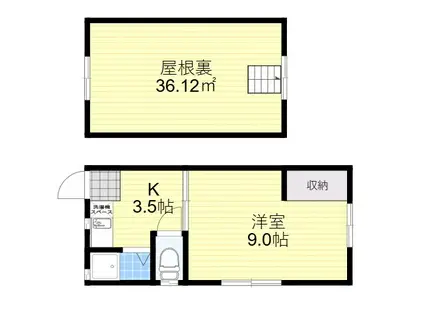 安川文化(1K/2階)の間取り写真