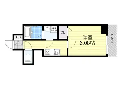 ARCA正雀(1K/2階)の間取り写真